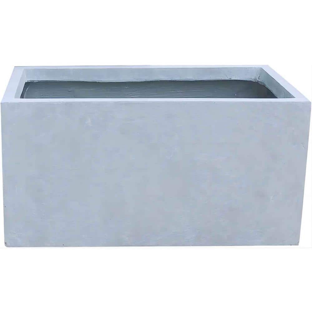 Light-Weight Concrete Modern Long Low Outdoor, Small Planter
