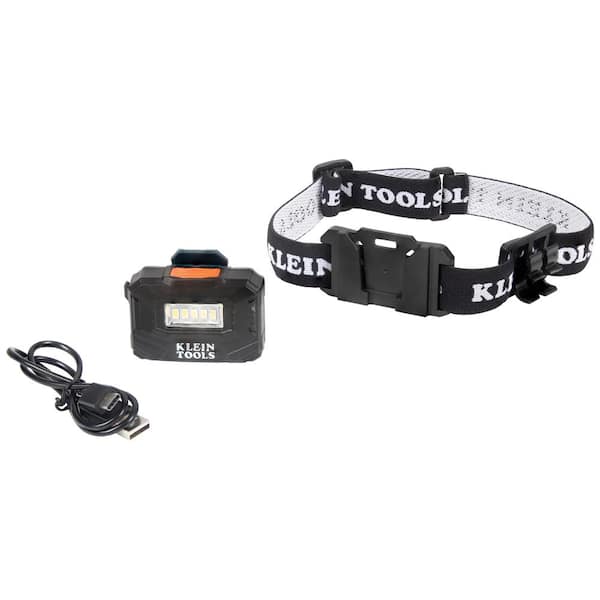 Klein Tools Rechargeable Light Array LED Headlamp with Adjustable Fabric  Strap, 260 Lumens, 2 Modes 56049 - The Home Depot
