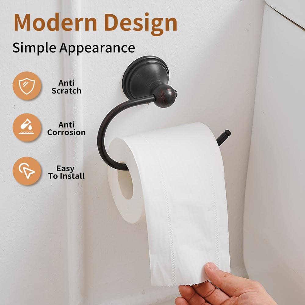 Black Zinc Alloy Wall Mounted Toilet Paper Holder
