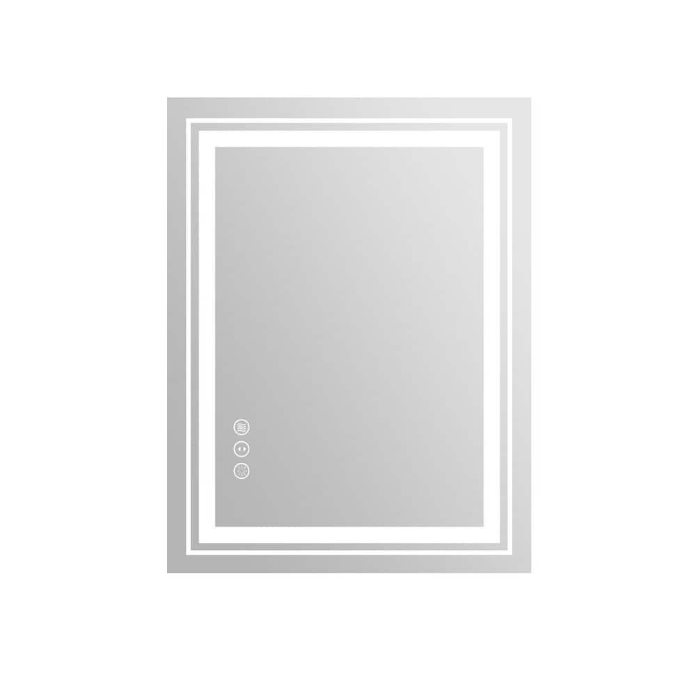 Super Bright 48 in. W x 32 in. H Rectangular Frameless Anti-Fog LED Light Wall Bathroom Vanity Mirror Front and Backlit price history on PriceWatchPro
