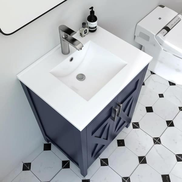 Vanilla　0108 ♡ Xzkai 36 in. W x 18.3 in. D x 33.9 in. H Single Sink Bath