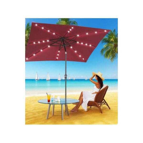 7 foot patio umbrella with lights Amazon.com : Sundale Outdoor ft Solar-Powered 24 LED Lighted Crank & Push Button Tilt for Garden, Deck, Backyard, Pool, 8 Ribs (Red) : Patio, Lawn & Garden Overall Dimension Bonosuki 7.5Ft LED Patio Market