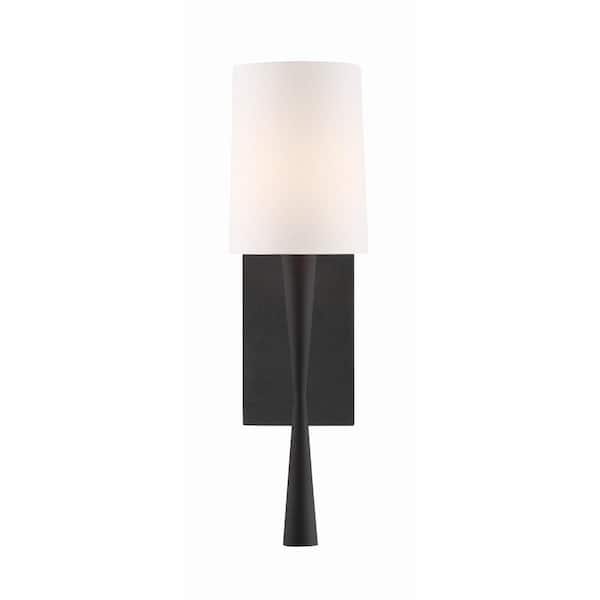 Trenton 1-Light Black Forged Sconce