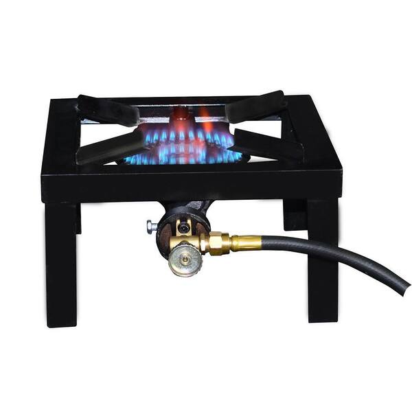 ARC 200,000 BTU Single Propane Burner - Outdoor Cooking Stove With Adjustable Legs & Hose/Regulator