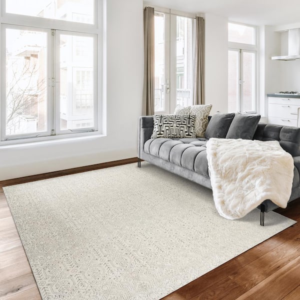 Sydney Senna Cream 9 ft. x 13 ft. Moroccan Indoor Area Rug
