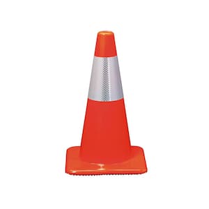 18 in. Orange Reflective Traffic Safety Cone