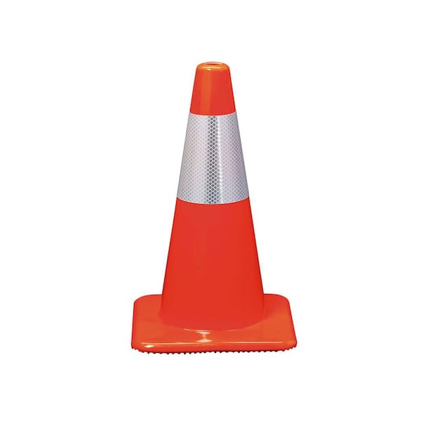 3M 18 in. Orange Reflective Traffic Safety Cone