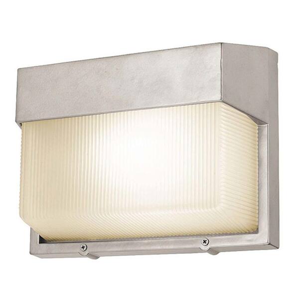 Access Lighting 1-Light Outdoor Wall Sconce Satin Finish  Ribbed Frosted Glass-DISCONTINUED