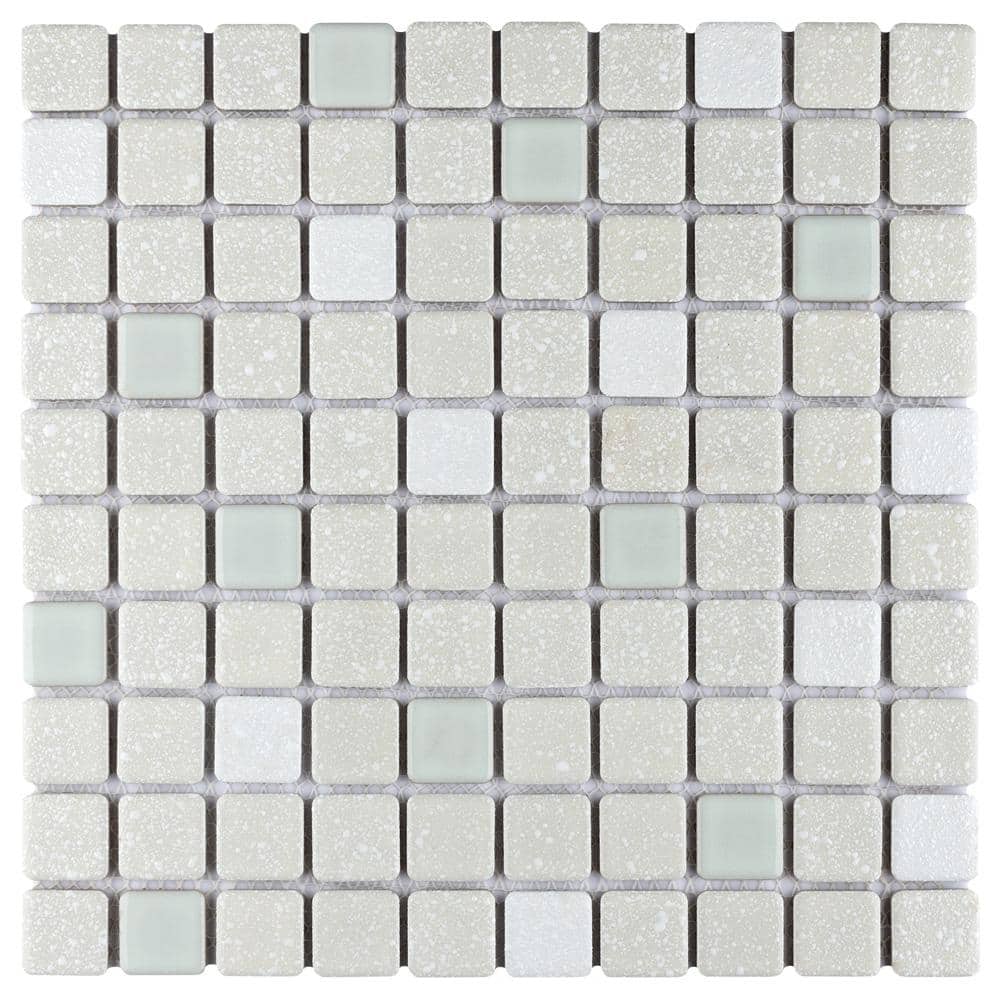 Crystalline Square Pistachio 11-3/4 in. x 11-3/4 in. Porcelain Mosaic Tile (9.8 sq. ft./Case) price history on PriceWatchPro