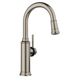 Empressa Single Handle Bar Faucet in Satin Platinum