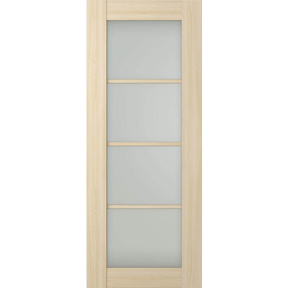 Vona 4Lite 28 in. x 80 in. No Bore 4-Lite Frosted Glass Loire Ash Composite Wood Interior Door Slab price history on PriceWatchPro