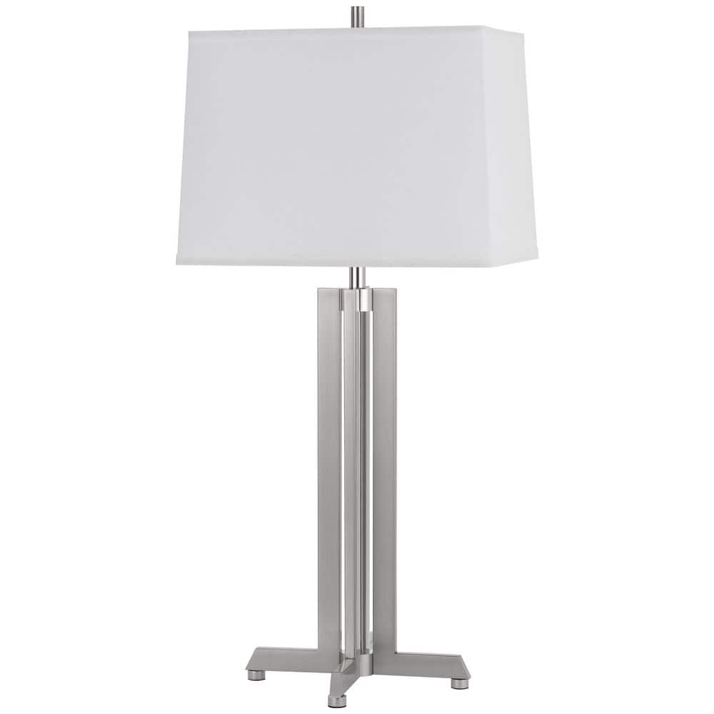 30 in. Brushed Steel Metal Table Lamp with Shade price history on PriceWatchPro