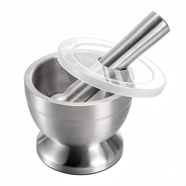 Stainless Steel Mortar and Pestle for Kitchen, Pharmacy, Grinding Spices, Crushing Pills and Herb Preparation (1-Pack)