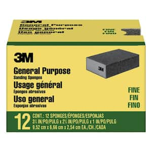 2-7/8 in. x 4-7/8 in x 1 in. 100 Grit Single Angle General Purpose Sanding Sponge, Fine (12 Pack)