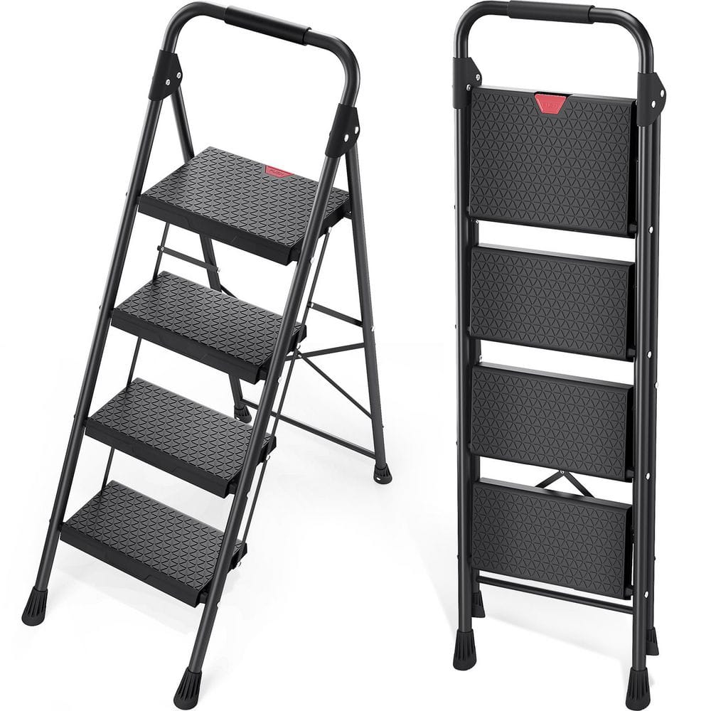 4.1 ft. Metal Folding Step Ladder (9 ft. Reach) with Safety Lock Design 800 lbs. Load Capacity Type IAA Duty Rating price history on PriceWatchPro