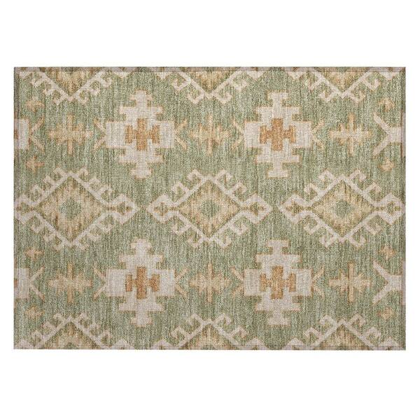 Chantille Machine Washable Indoor/Outdoor Abstract ACN3029 Olive 3 ft. x 4 ft. Area Rug
