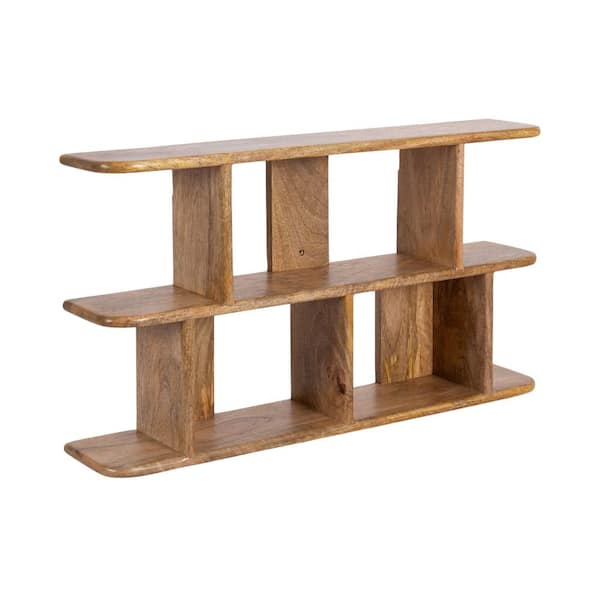 Kate and Laurel Madero 30.00 in. W x 5.50 in. D Natural Wood Accent Shelf Decorative Wall Shelf