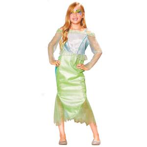 Medium Blue and Green Mermaid Girl Child Halloween Costume