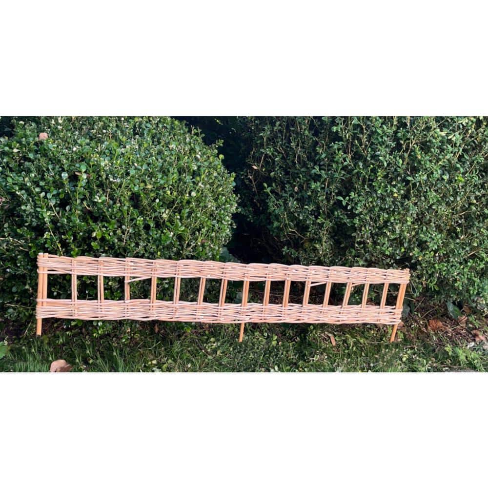 48'' Carbonized Tan Woven Willow Garden Edging