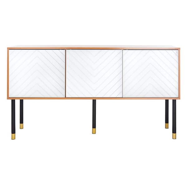 SAFAVIEH Oakley 55.1 in. Brown/White Media Console
