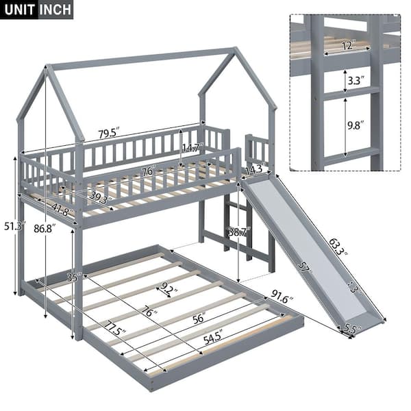 Packer Brown Kids Bunk Bed with Ladder Online at Low Price