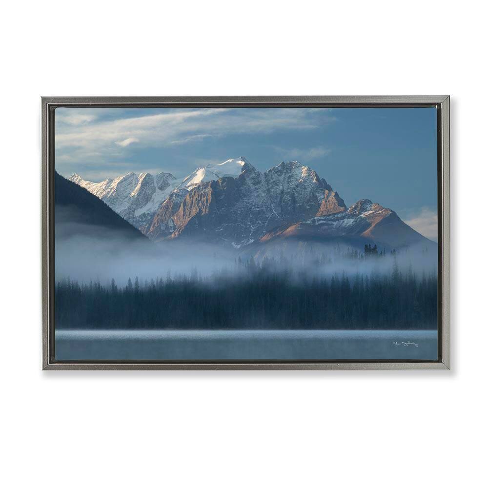 Emerald Lake & Mountain by Alan Majchrowicz Gray Floater Frame Nature Graphic Art Print 17 in. x 25 in. price history on PriceWatchPro