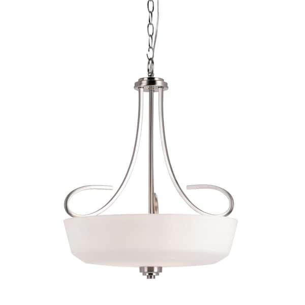 Bel Air Lighting Infinity 3-Light Brushed Nickel Pendant