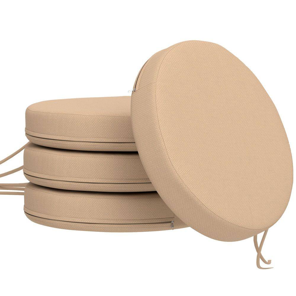 15 in. x 3 in. Outdoor Chair Cushions of 4 of Pieces, Thick Round Seat Dini