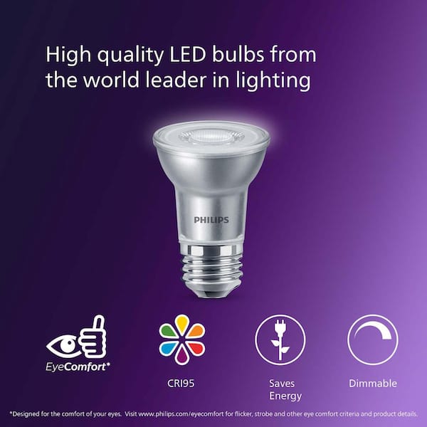 50-Watt Equivalent PAR16 Ultra-Definition Dimmable E26 LED Light Bulb Bright White 3000K (3-Pack)