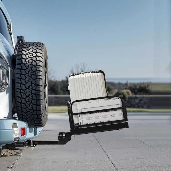 60 in. x 24 in. x 14 in. Hitch Cargo Carrier, 500 lbs. Capacity Hitch Cargo Carrier with Anti-Rattle Hitch Stabilizer