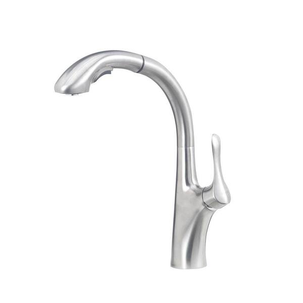 Blanco Napa Single-Handle Pull-Out Sprayer Kitchen Faucet In Stainless Steel