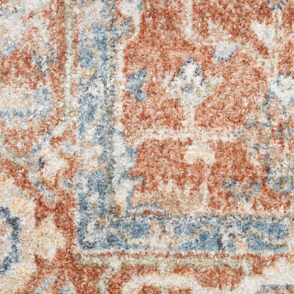 Astra Vintage Persian Orange and Denim Washable Rug