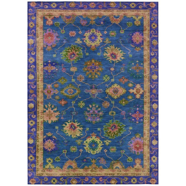 Chantille Machine Washable Indoor/Outdoor Abstract ACN2046 Blue 2 ft. 6 in. x 3 ft. 10 in. Area Rug
