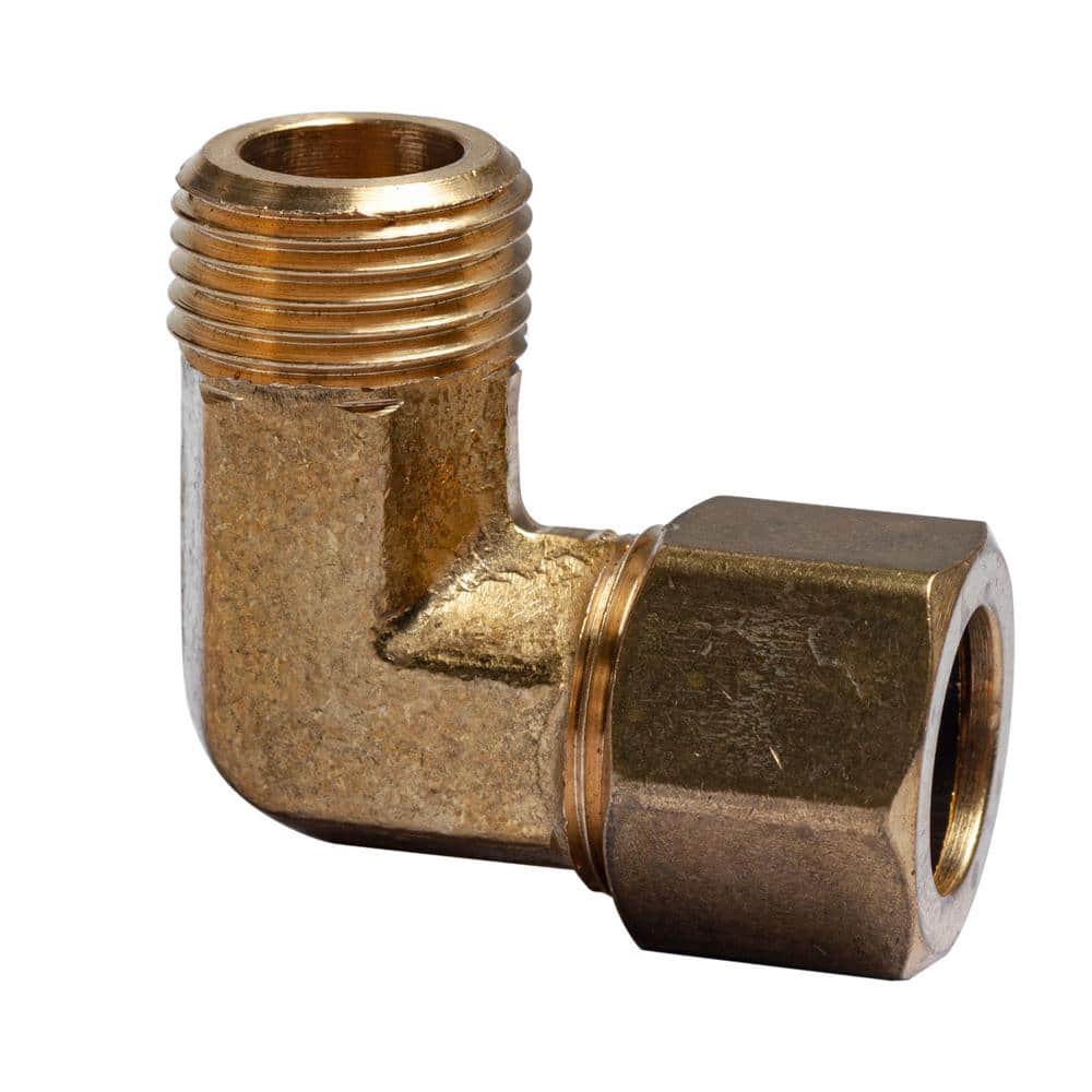 Brass Compression Fittings - 45 Degree Elbows - 1/2 COMP x 3/8 MNPTF