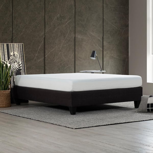 PRIMO INTERNATIONAL Carter Dark Grey 14 in. Twin XL Platform Bed Frame Mattress Foundation