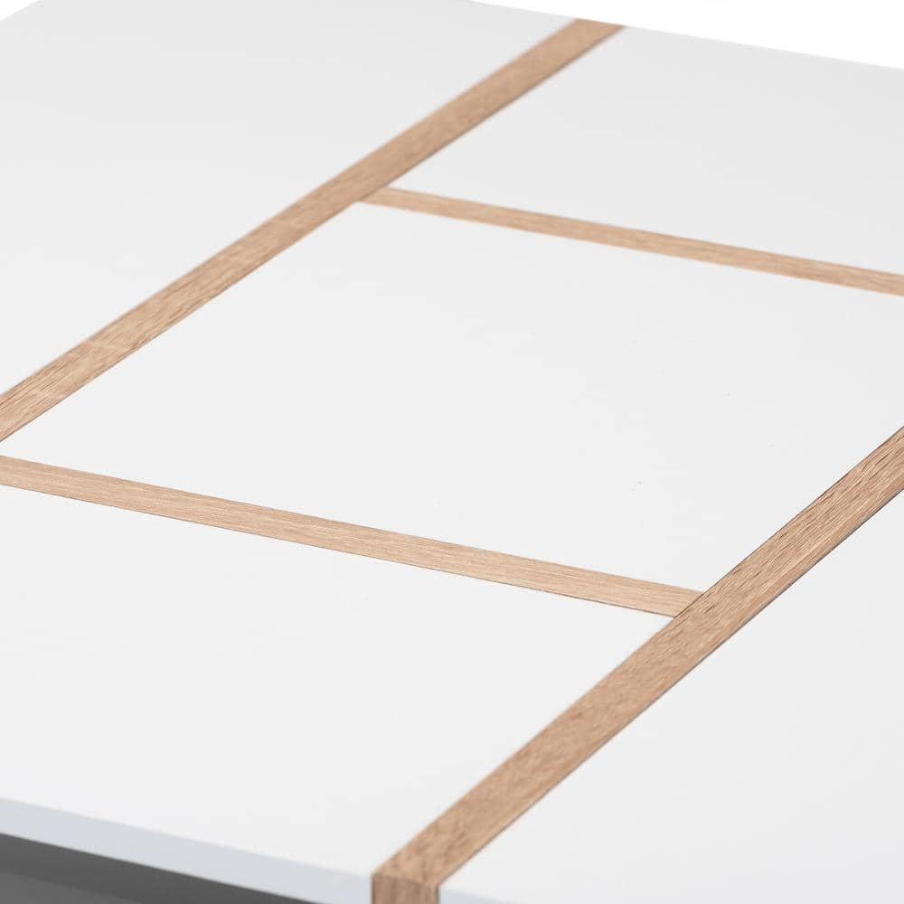 Rasa Square White and Oak Wood Coffee Table