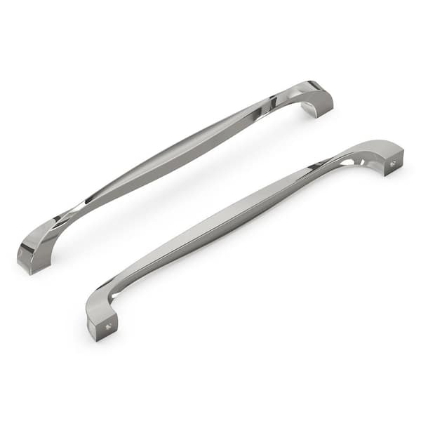 Twist 8-13/16 in. (224 mm) Polished Nickel Cabinet Door and Drawer Pull