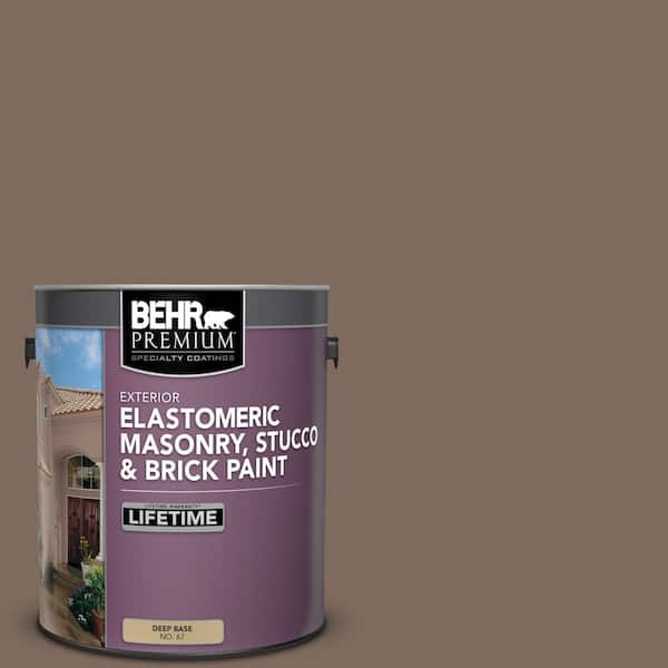 BEHR PREMIUM 1 gal. #PPU5-03 Antique Earth Elastomeric Masonry, Stucco and Brick Exterior Paint