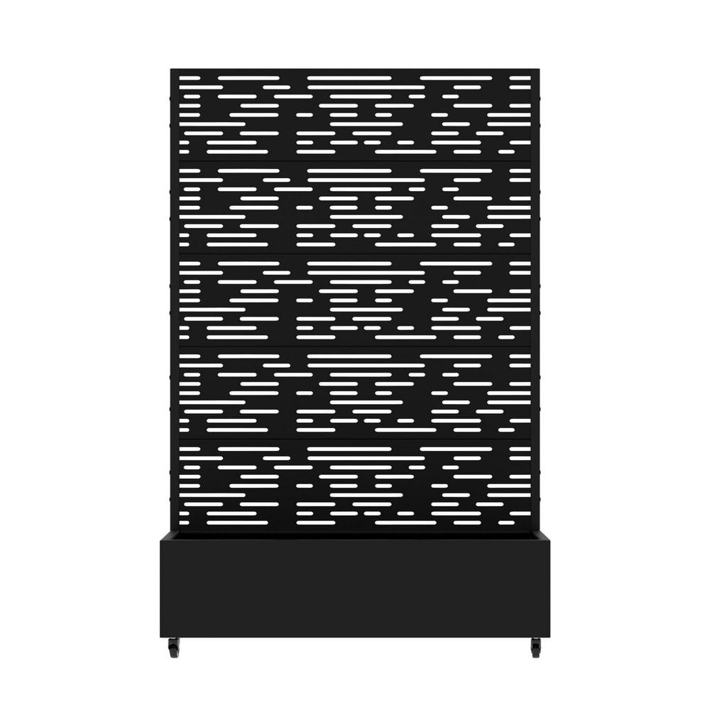 72 in. H x 47 in. W x 16 in. L Metal Black Rectangle Pots and Planter Raised Box with Trellis for Vine Climbing Plants price history on PriceWatchPro