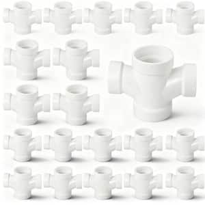PLUMBFLEX 2 in. PVC DWV Combination Wye & 1/8 Bend 45° Elbow Hub
