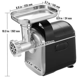 Electric Meat Grinder 6.6 Lb/Min 550W（2200W MAX) Industrial Meat Mincer with 2 Blade, 3 Grinding Plates, Sausage Maker