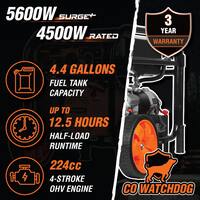 5600/4500-Watt Transfer-Switch and RV-Ready Electric Start Portable Generator with CO Watchdog