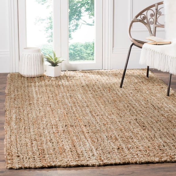 Natural Fiber Beige Doormat 3 ft. x 5 ft. Solid Area Rug