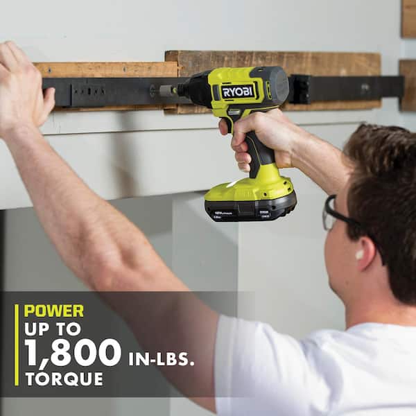 RYOBI ONE+ 18V Cordless 2-Tool Combo Kit w/ Drill/Driver, Impact