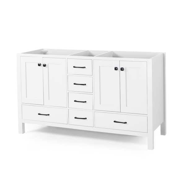 Noble House Lyndon 72 in. W x 22 in. D Bath Vanity Cabinet Only in White