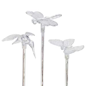 Solar Fliers 2.1 ft. Clear Plastic Garden Stakes (3-Pack)