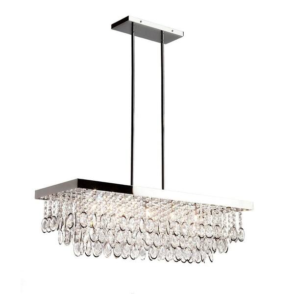 ARTCRAFT Lhasa 5-Light Chrome Island Light