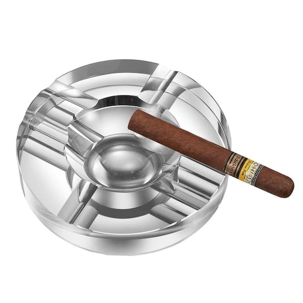 Visol Elara Round Crystal Cigar Ashtray VASH305