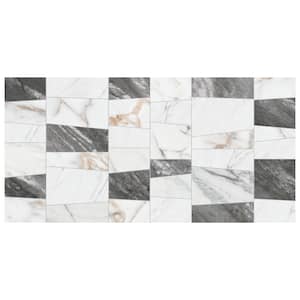 Marble Attache Lavish Moderna Deco 12 in. x 24 in. Glazed Porcelain Floor and Wall Tile (17.01 sq. ft./case)