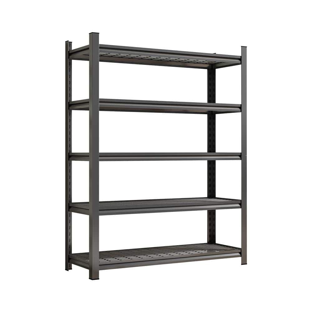 5-Shelf Steel Adjustable Garage Pantry Kitchen Storage Shelving Unit in Black (47 in. W x 71 in. H x 24 in. D) price history on PriceWatchPro